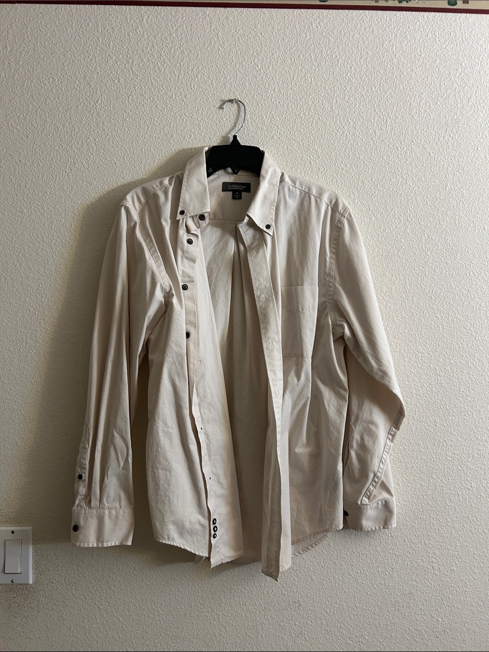 croft & barrow Cream Button-Down Shirt Jacket